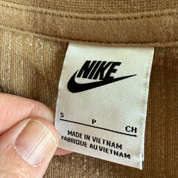 Nike Track Suit Women's Velour Beige Sz Small Athleisure Activewear Blokecore - Picture 3 of 16